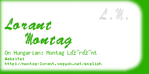lorant montag business card